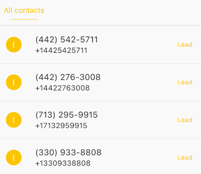 Using The Mobile App: Contacts