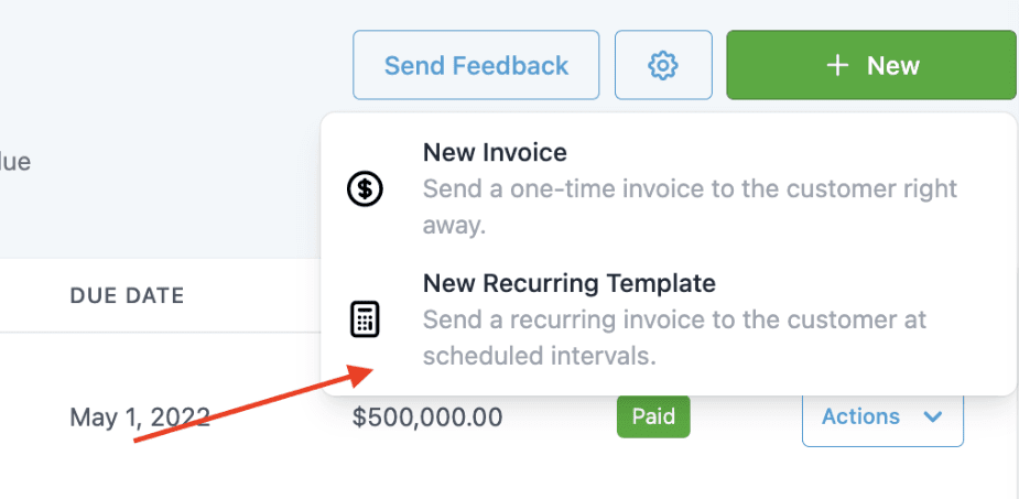 Creating Recurring Invoices