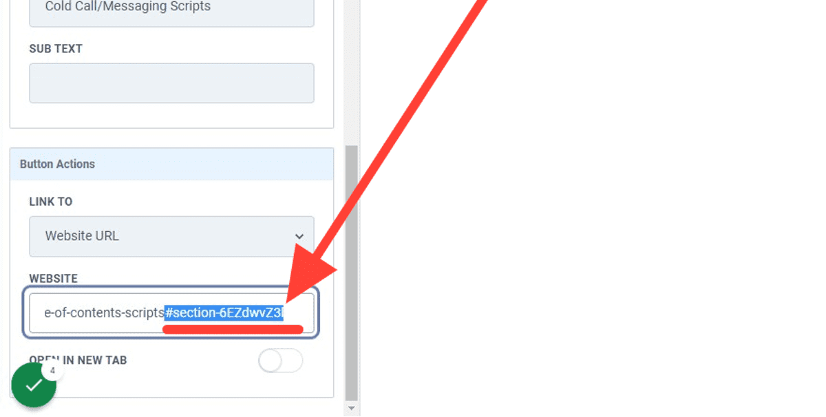 Paste the URL plus CSS Selector in the input field